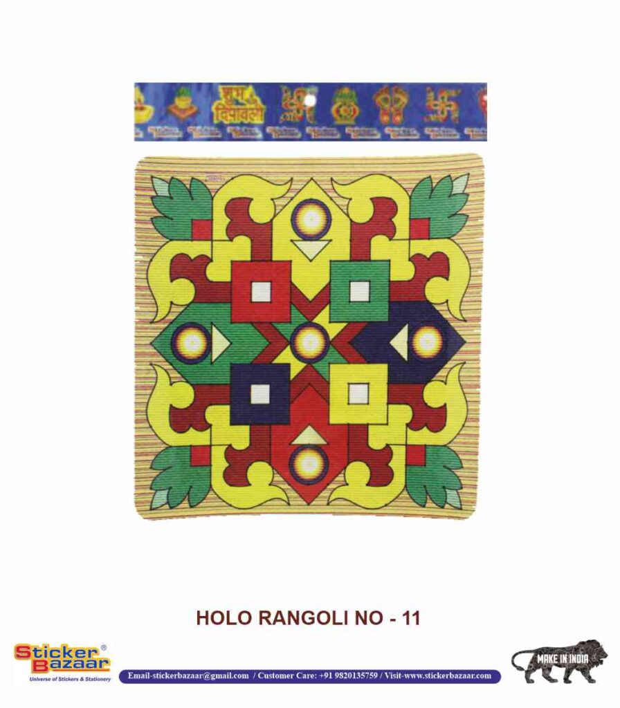Sticker Bazaar Holo Rangoli HR11 with Header
