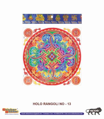 Sticker Bazaar Holo Rangoli HR13 with Header