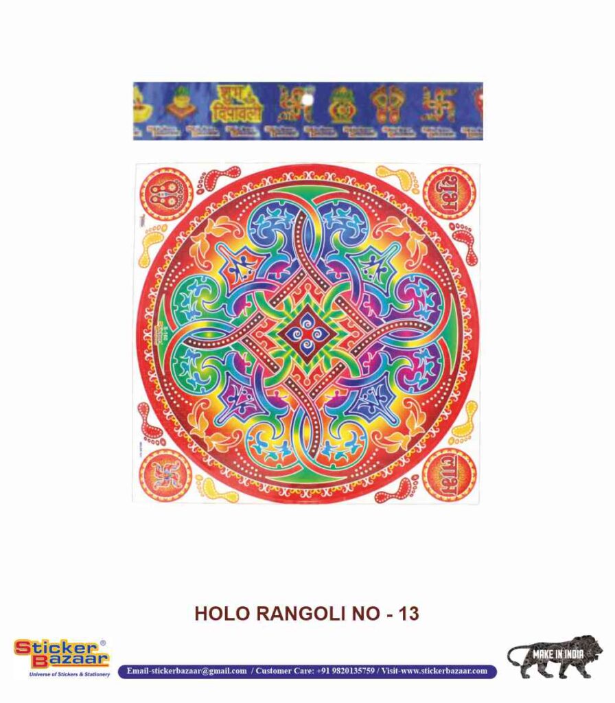 Sticker Bazaar Holo Rangoli HR13 with Header