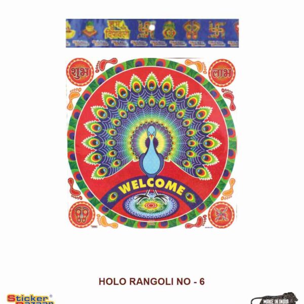 Sticker Bazaar Holo Rangoli HR6 with Header