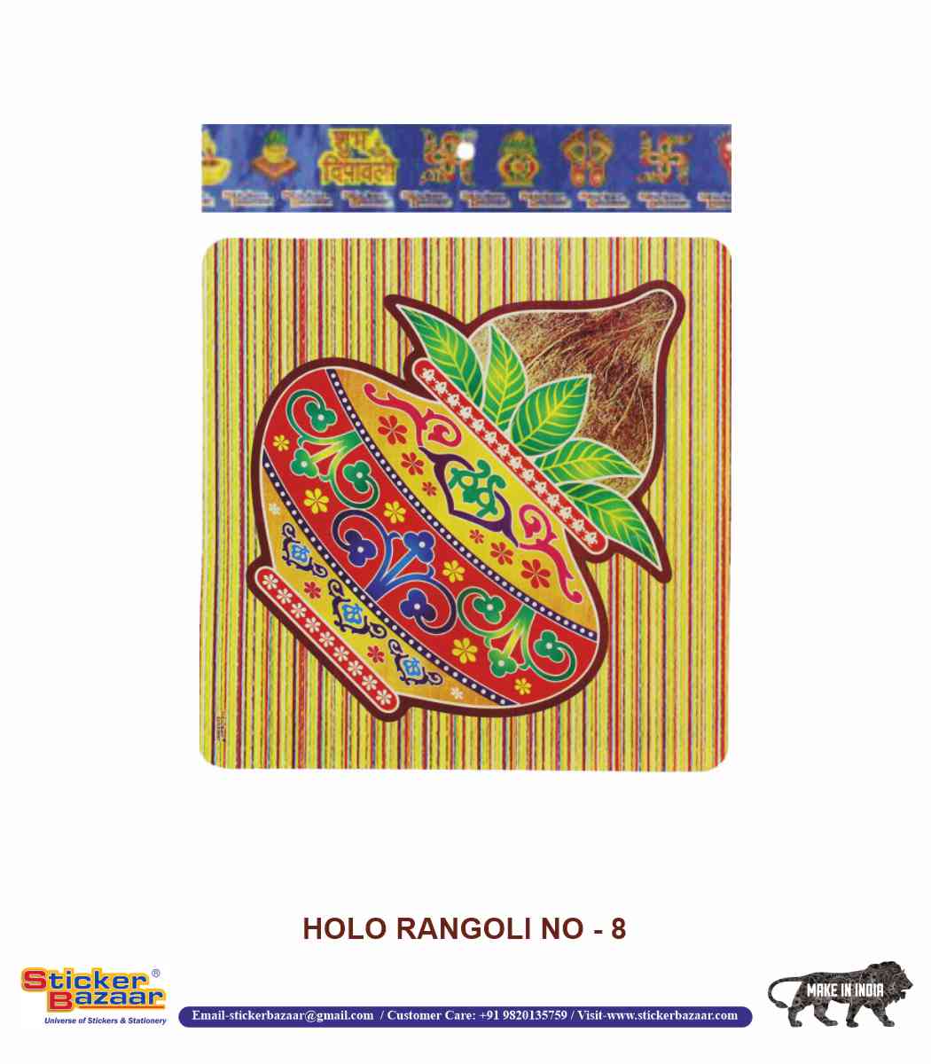 Sticker Bazaar Holo Rangoli HR8 with Header