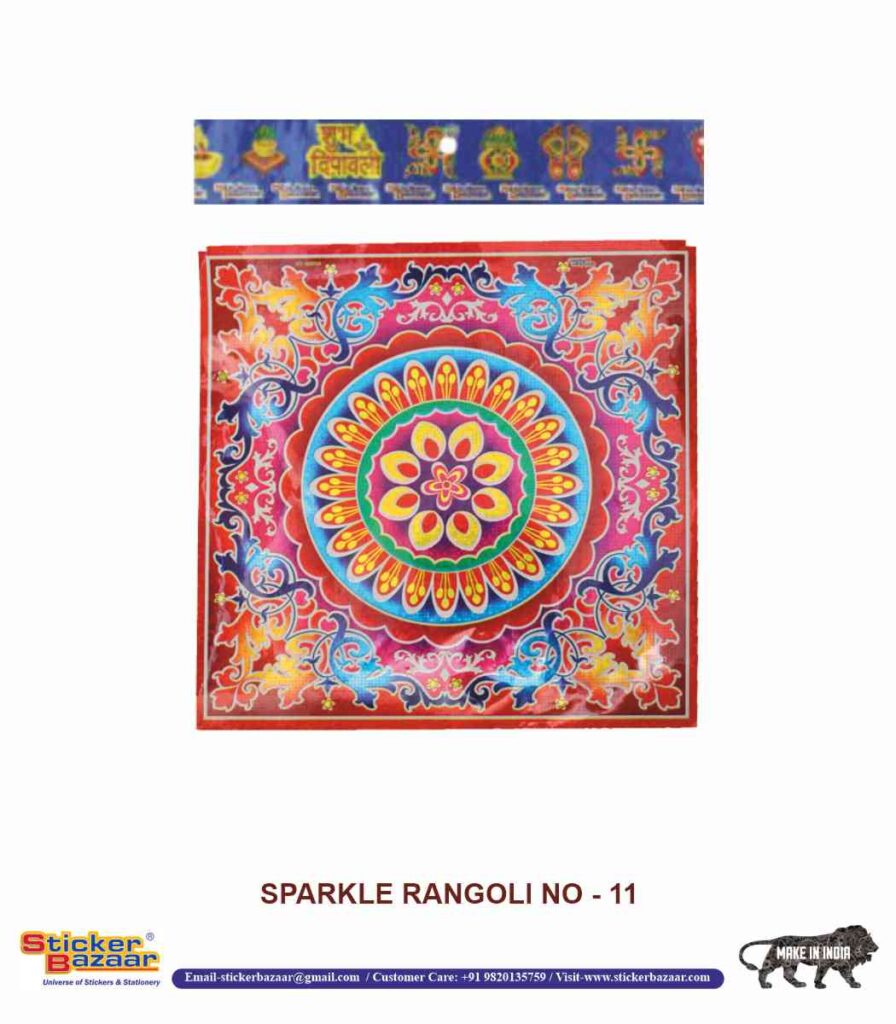 Sticker Bazaar Holo Rangoli SR11 with Header