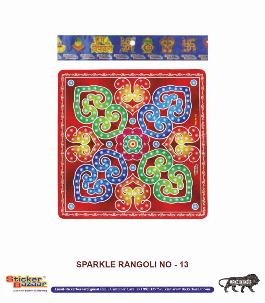 Sticker Bazaar Holo Rangoli SR13 with Header