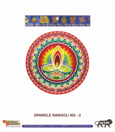 Sticker Bazaar Holo Rangoli SR2 with Header