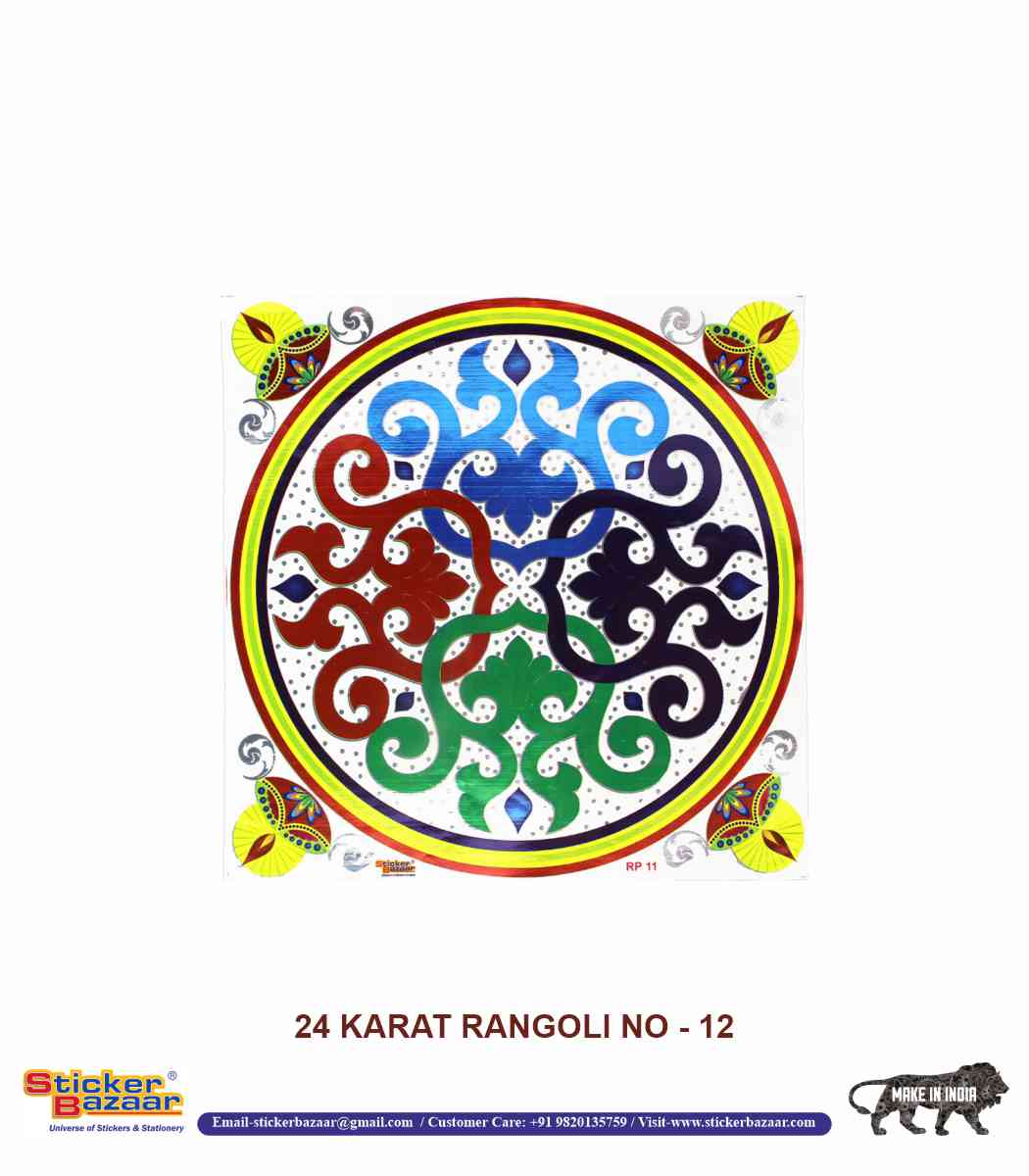 Sticker Bazaar 24 Karat Rangoli KR12