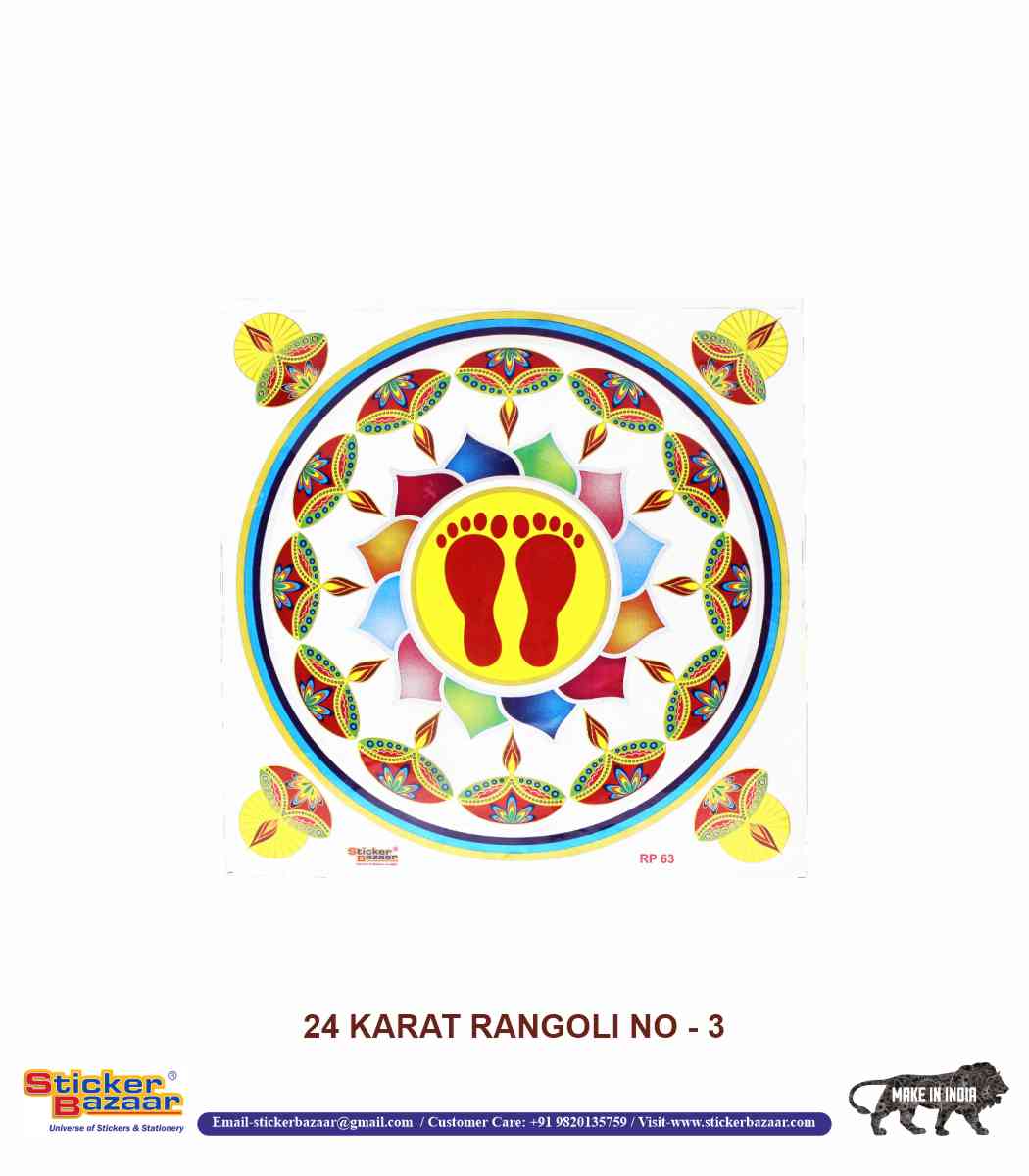 Sticker Bazaar 24 Karat Rangoli KR3