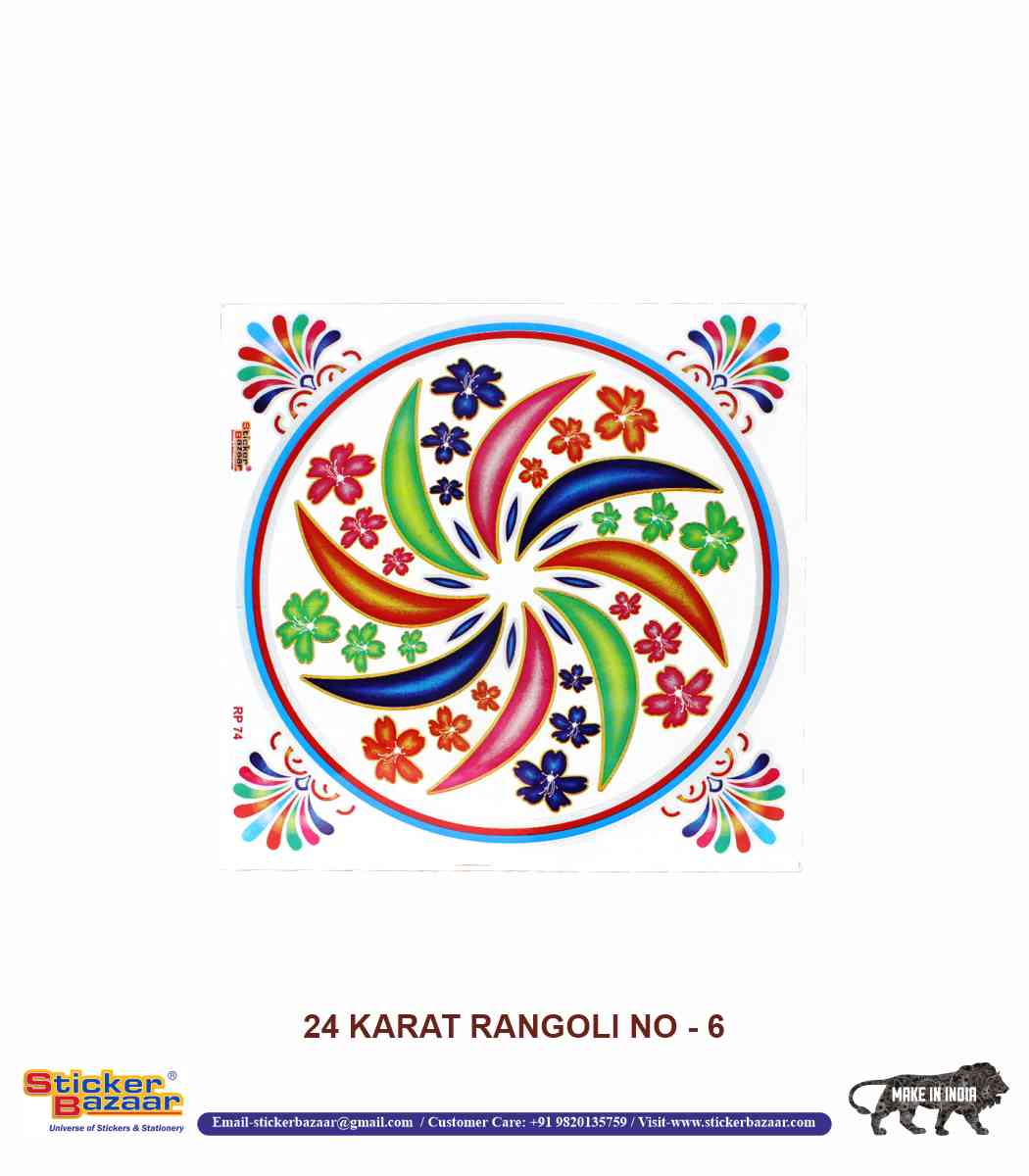Sticker Bazaar 24 Karat Rangoli KR6