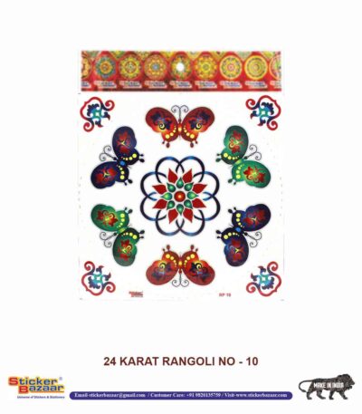 Sticker Bazaar 24 Karat Rangoli KR10 with Header