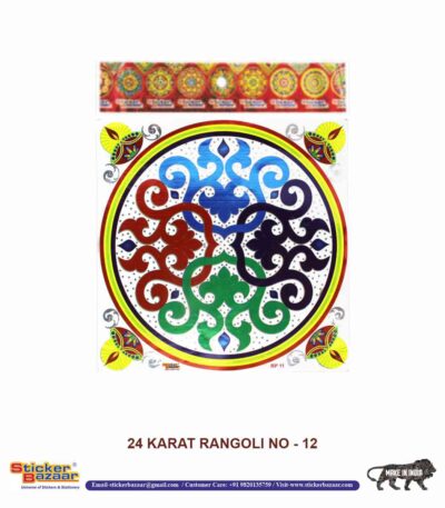 Sticker Bazaar 24 Karat Rangoli KR12 with Header