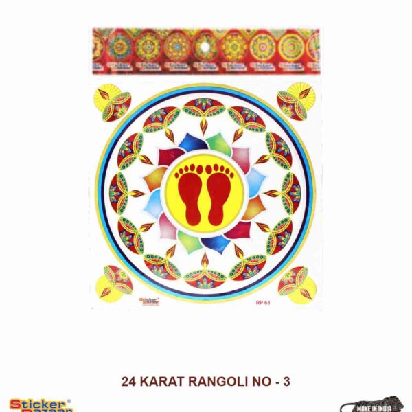 Sticker Bazaar 24 Karat Rangoli KR3 with Header