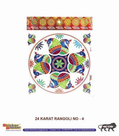 Sticker Bazaar 24 Karat Rangoli KR4 with Header