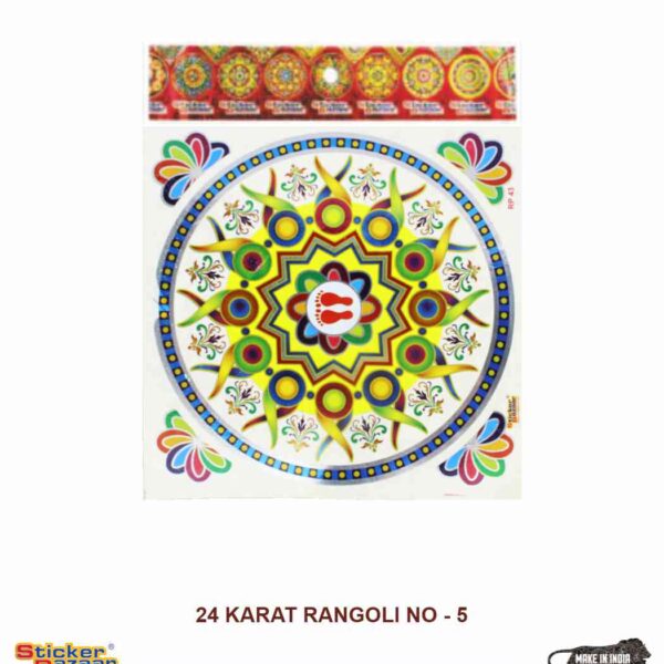 Sticker Bazaar 24 Karat Rangoli KR5 with Header