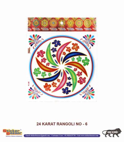 Sticker Bazaar 24 Karat Rangoli KR6 with Header