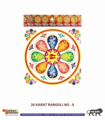 Sticker Bazaar 24 Karat Rangoli KR8 with Header