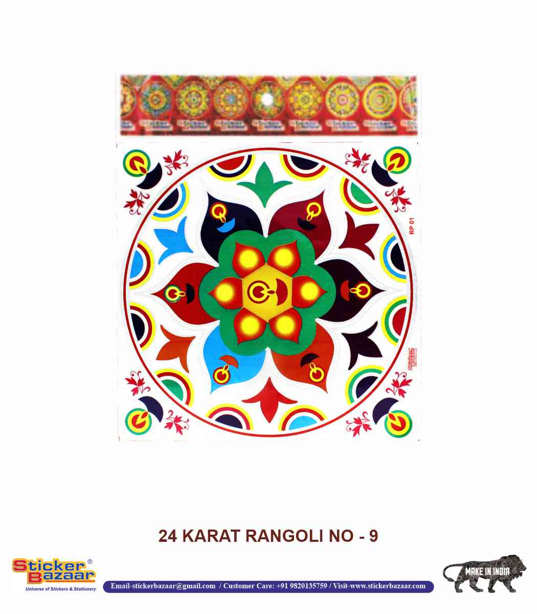 Sticker Bazaar 24 Karat Rangoli KR9 with Header