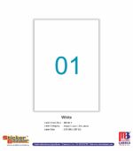 M3 A-4 Inkjet/Laser Labels MI 1 White