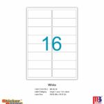 M3 A4 Inkjet/Laser Labels M1 25 White