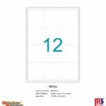 M3 A4 Inkjet/Laser Labels MI 32 White