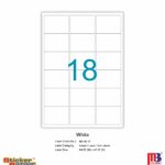 M3 A4 Inkjet/Laser Labels MI 37 White