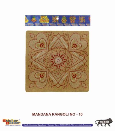 Sticker Bazaar Mandna Rangoli MR10 with Header