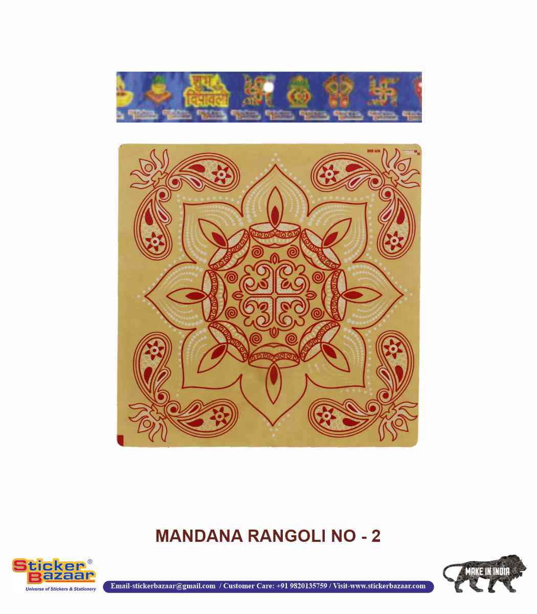 Sticker Bazaar Mandna Rangoli MR2 with Header