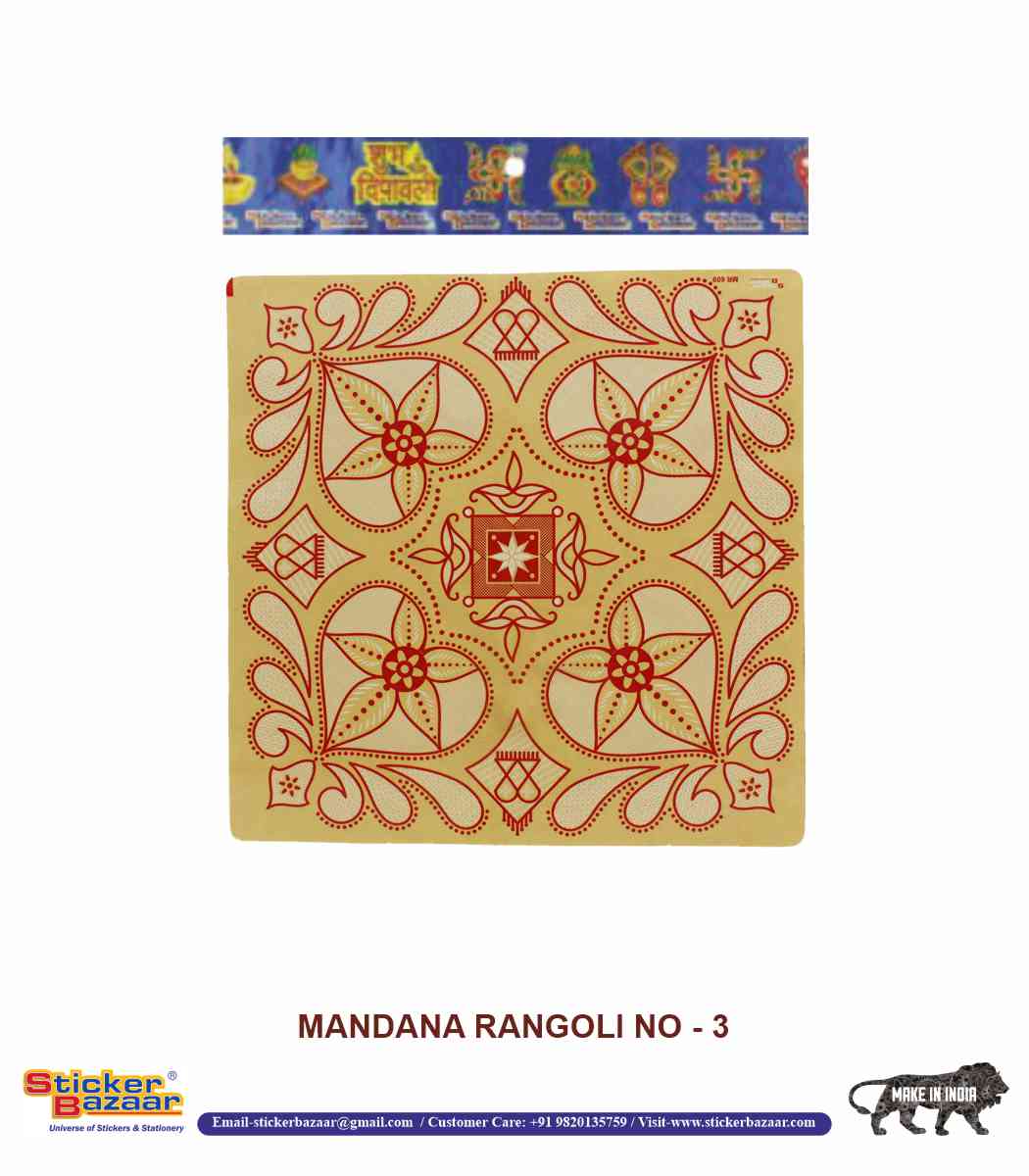 Sticker Bazaar Mandna Rangoli MR3 with Header