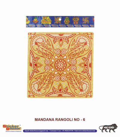Sticker Bazaar Mandna Rangoli MR6 with Header