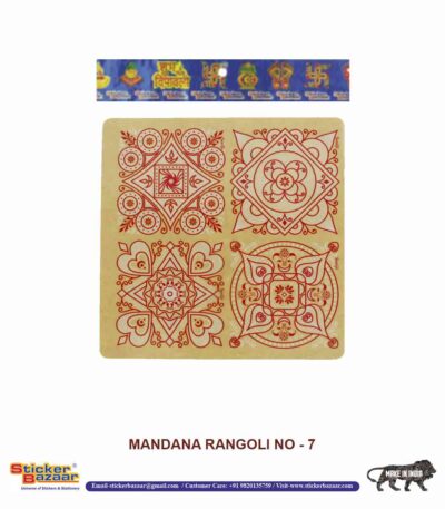 Sticker Bazaar Mandna Rangoli MR7 with Header