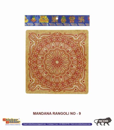 Sticker Bazaar Mandna Rangoli MR9 with Header