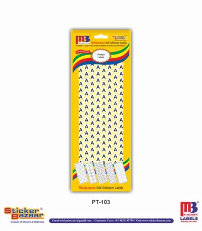 M3 Printed Labels PT-103 Letter A White