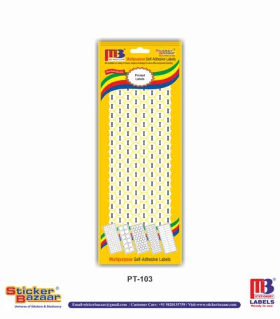 M3 Printed Labels PT-103 Letter I White