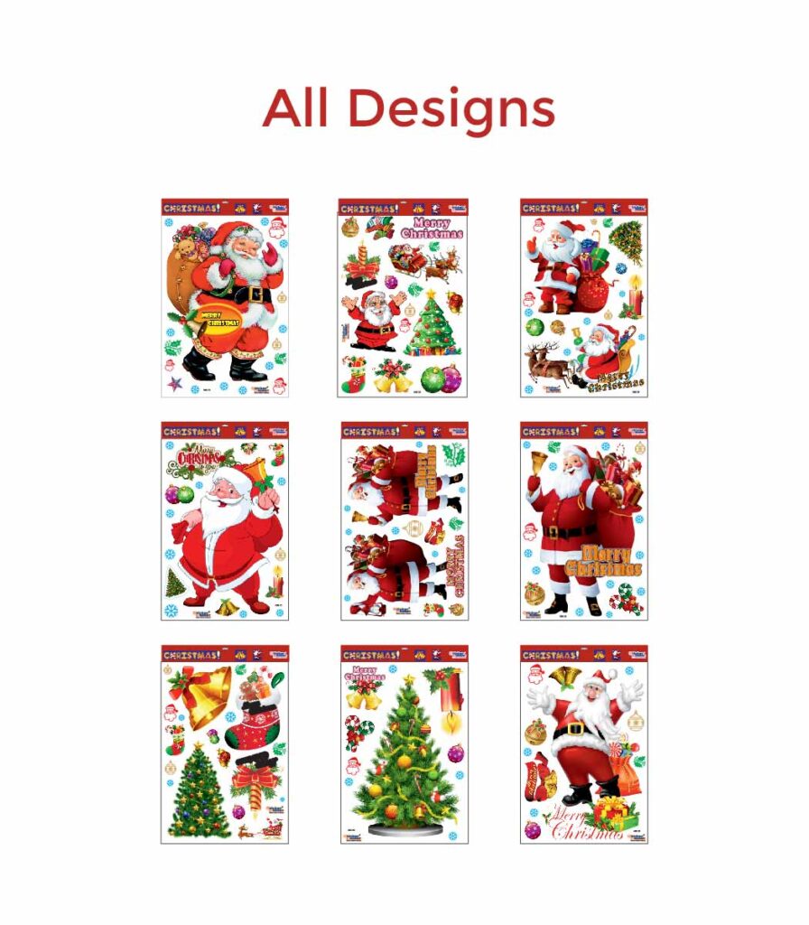 Sticker Bazaar 6.6″ by 9″ Christmas A4 Family Stickers – Sticker Bazaar