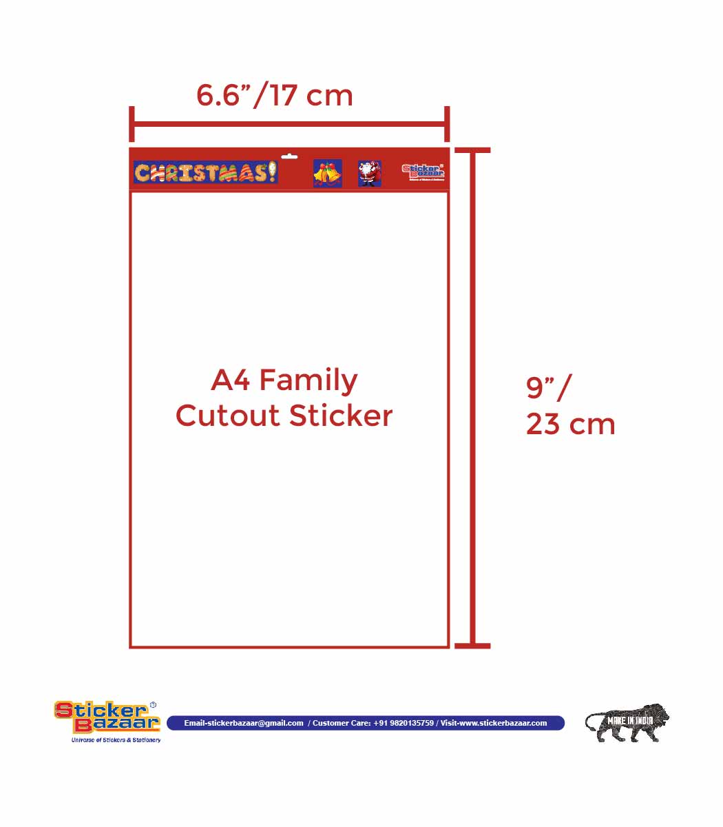 Sticker Bazaar Christmas A4 Family Size