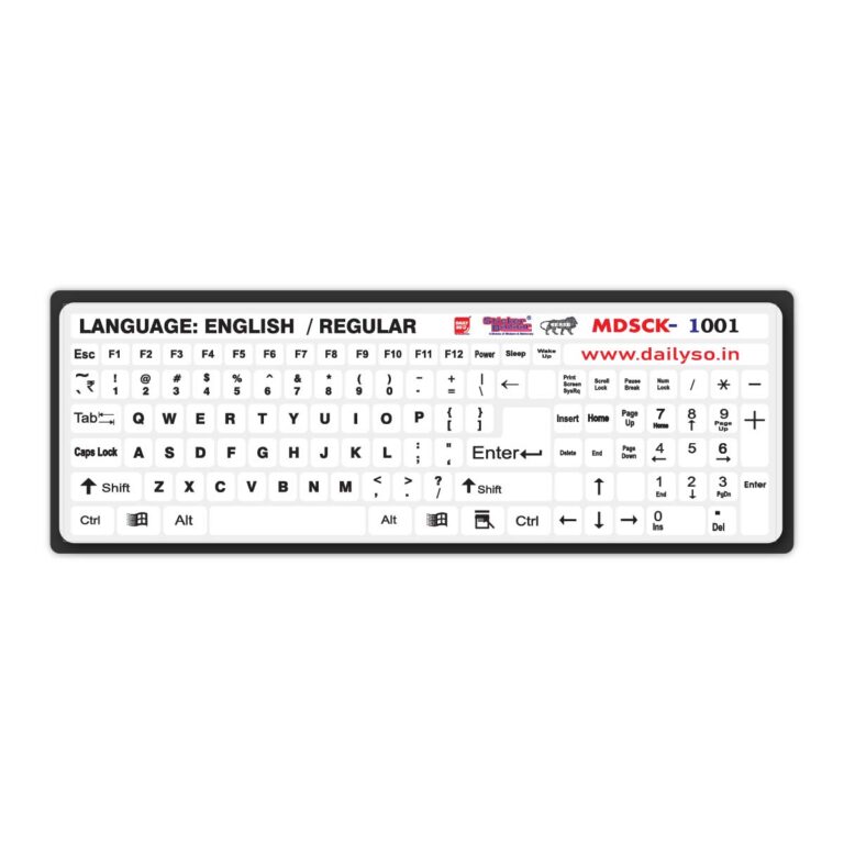 DailySo English / Regular Keyboard Sticker WH Main