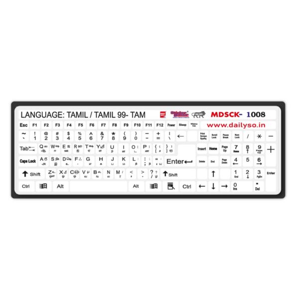 DailySo Tamil / Tamil 99 Keyboard Sticker WH Main