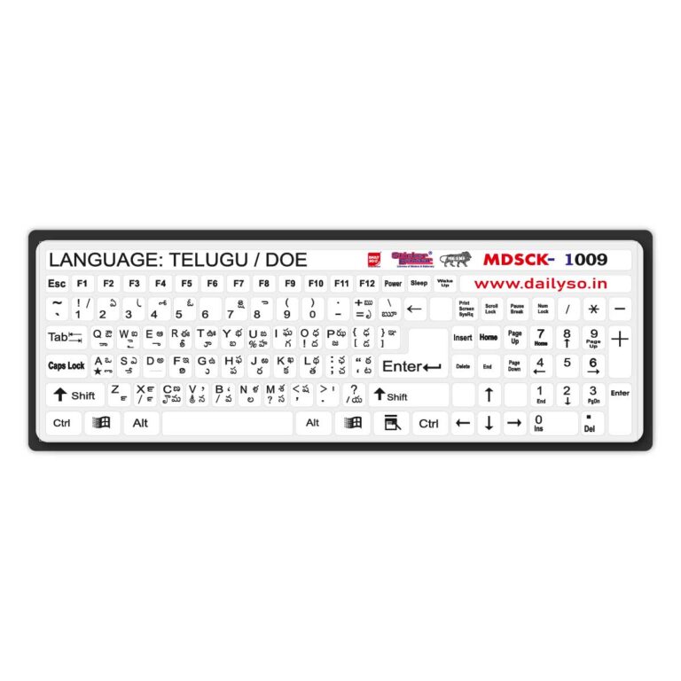 DailySo Telugu / Doe Keyboard Sticker WH Main