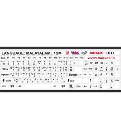 DailySo Malayalam / 1sm Keyboard Sticker WH Main