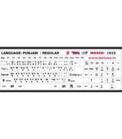 DailySo Punjabi / Regular Keyboard Sticker WH Main
